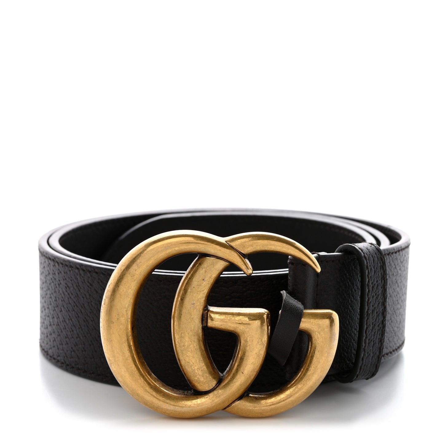 Textured Dollar Calfskin Double G 40mm Belt 85 34 Dark Cocoa