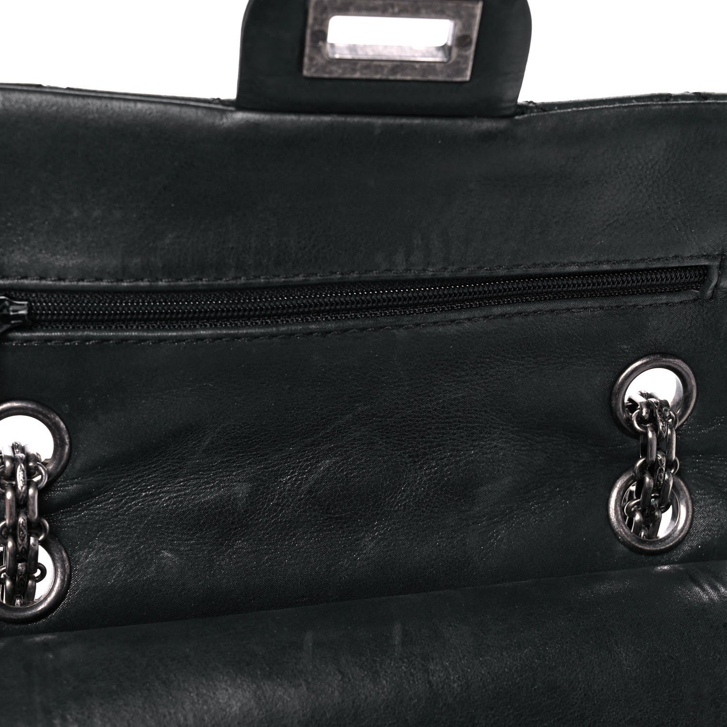 Chanel Iridescent Calfskin Quilted 2.55 Reissue 224 Flap Black 14 of 17