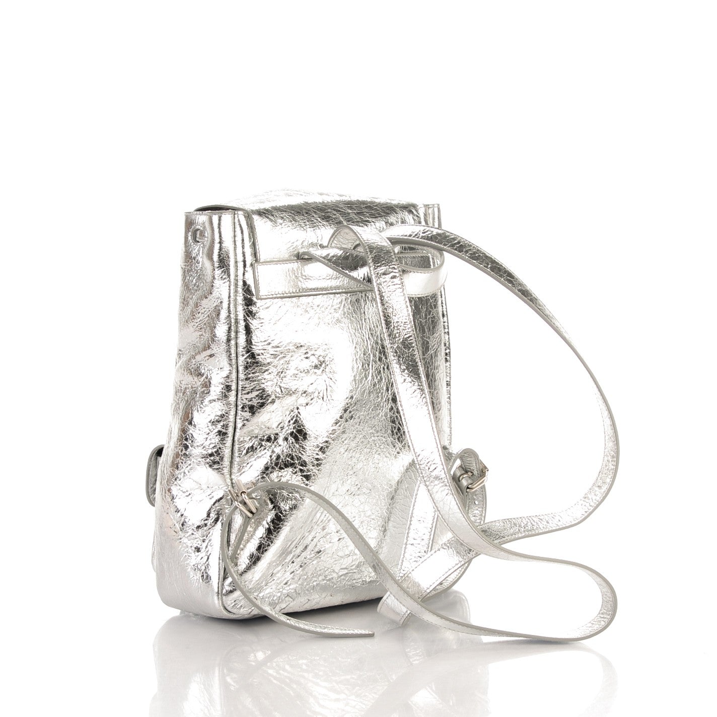 Saint Laurent Metallic Calfskin Festival Backpack Silver 3 of 7