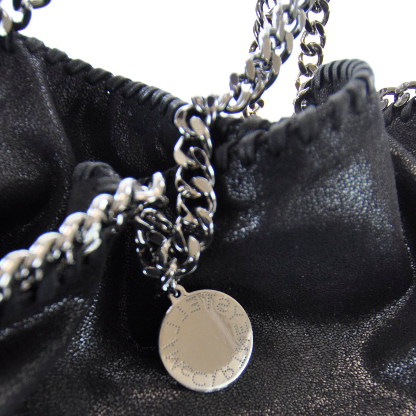 Faux Leather Falabella Tote Black