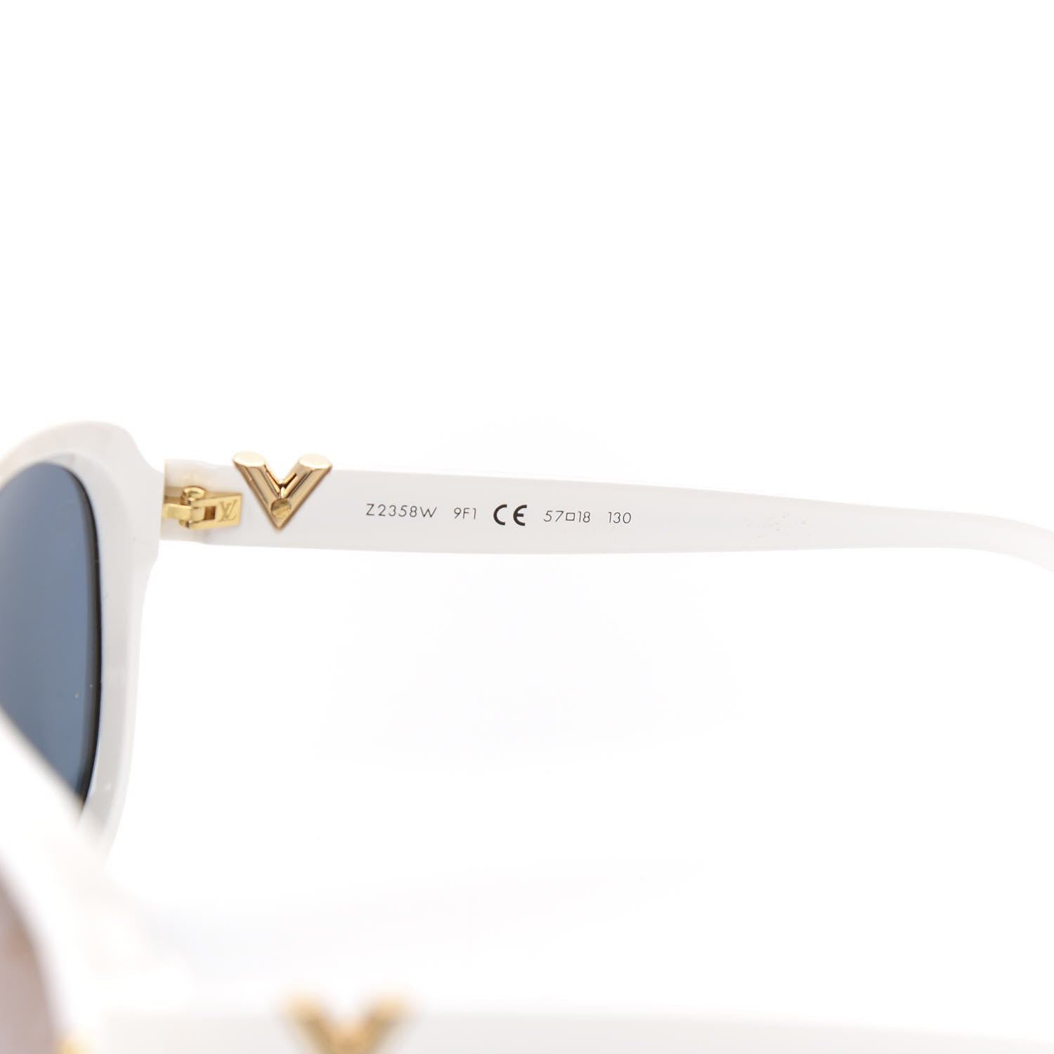 Louis Vuitton Acetate Aviator Serpico Studded Sunglasses Z2357W White 6 of 7