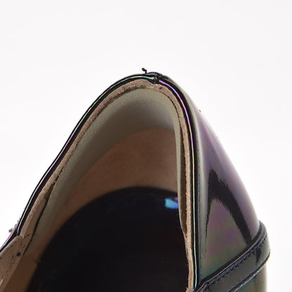 Jimmy Choo Patent Oil Slick Atlas Strappy Sandals 38.5 Petrol 11 of 11