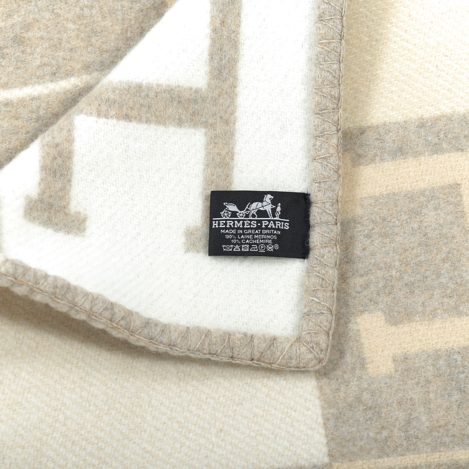 Hermes Wool Cashmere Avalon III Blanket Coco Camomille 3 of 3