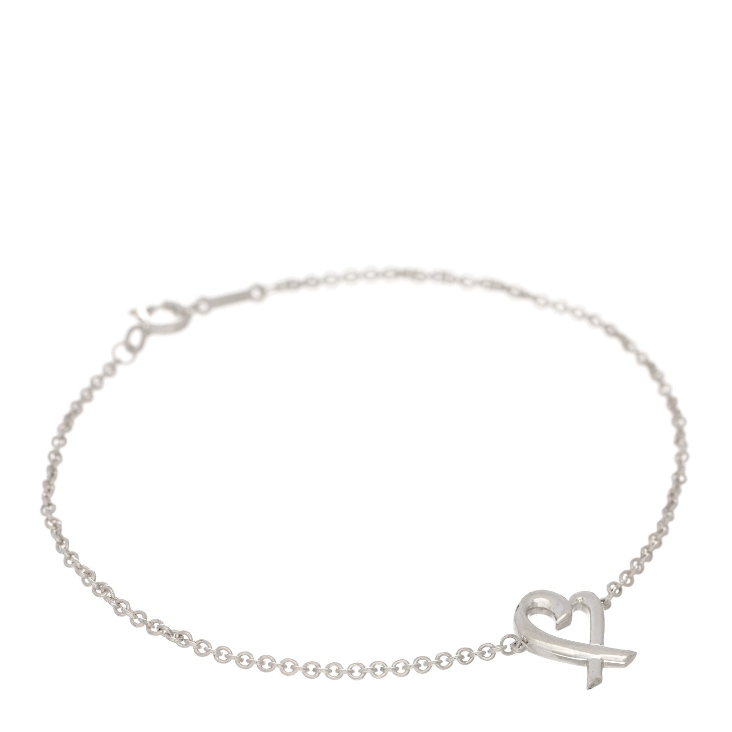 Tiffany Sterling Silver Paloma Picasso Loving Heart Bracelet 1 of 3