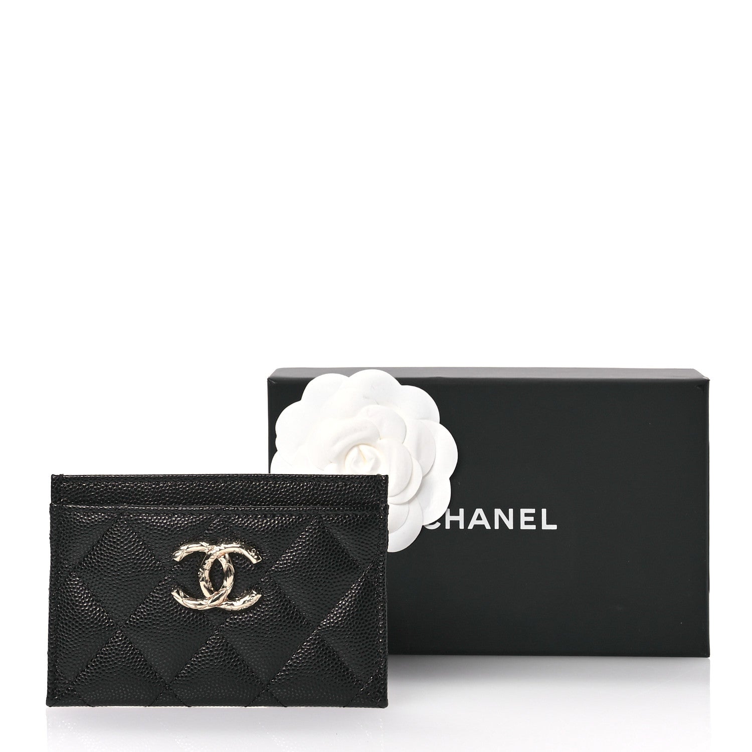Chanel Caviar Quilted CC Card Holder Black 9 of 9