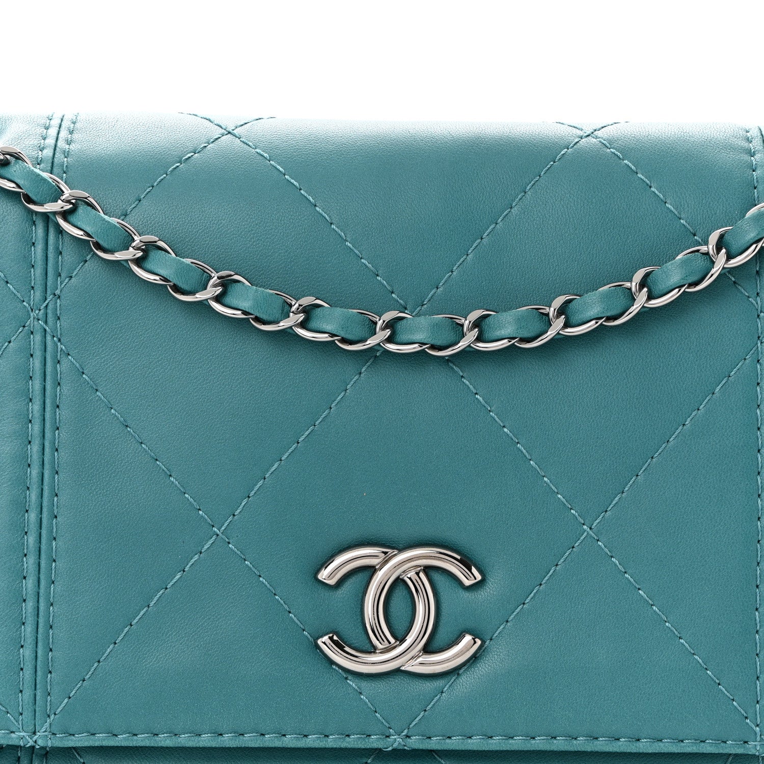 Chanel Lambskin Quilted Large Soft Touch Flap Green 8 of 10