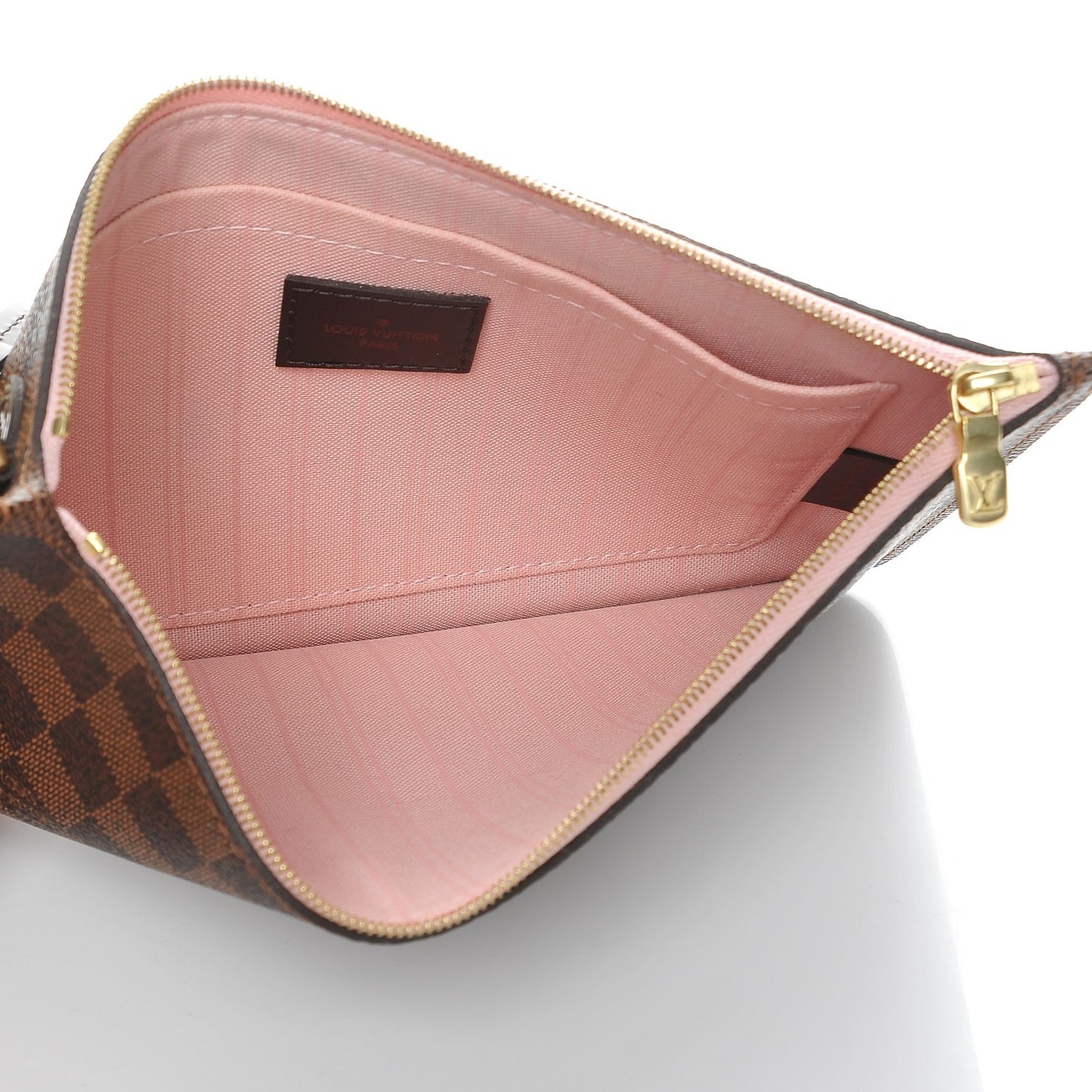 Damier Ebene Neverfull MM GM Pochette Rose Ballerine