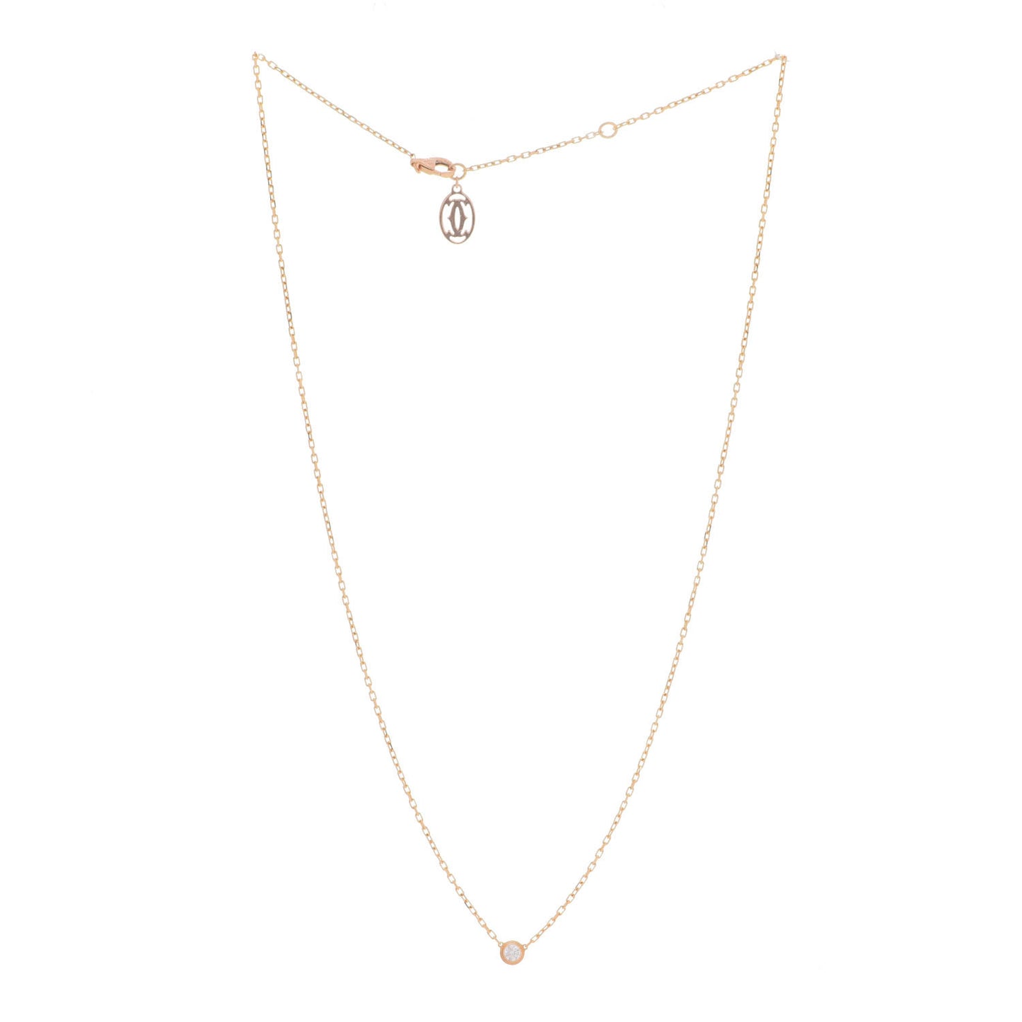 18K Yellow Gold Diamond SM D'Amour Pendant Necklace