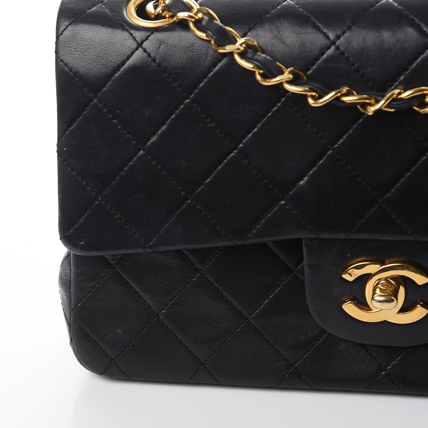 Chanel Lambskin Quilted Medium Double Flap Black 12 of 12