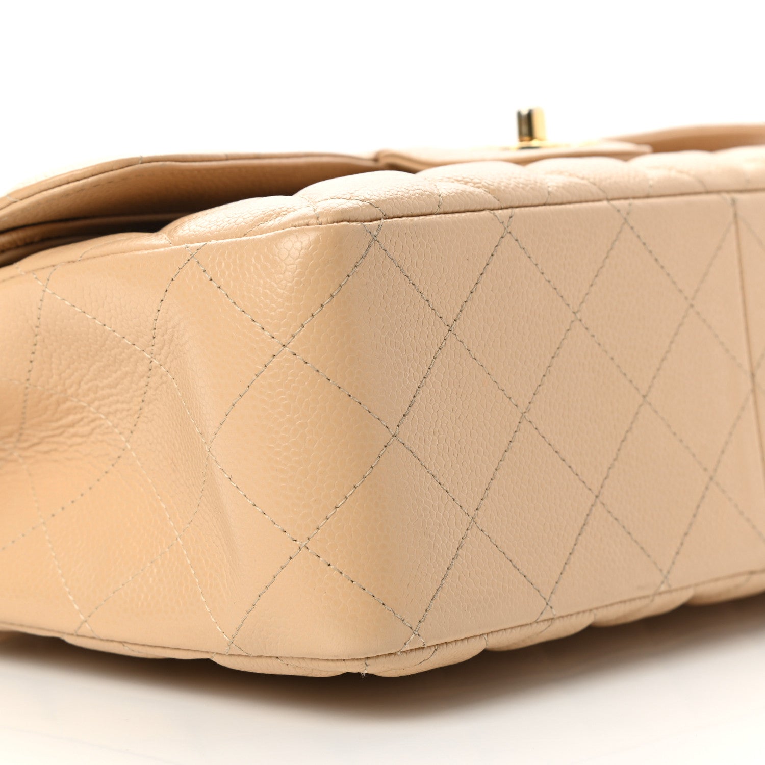 Chanel Caviar Quilted Jumbo Double Flap Beige Clair 9 of 13