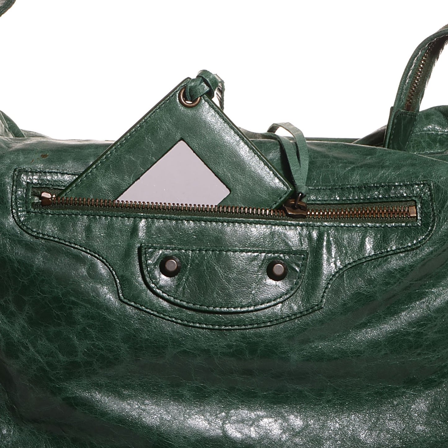 Chevre Classic Hardware Day Hobo Emeraude