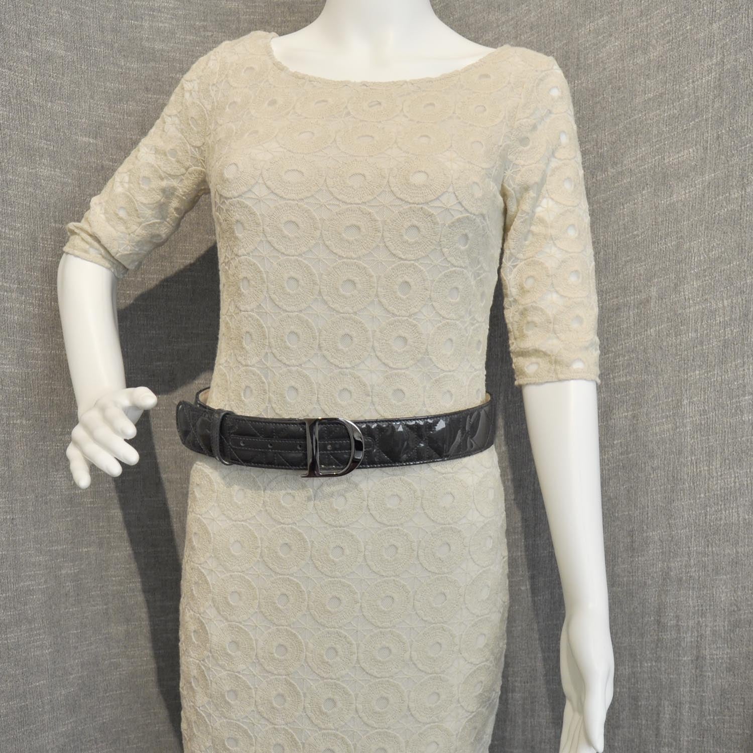 Christian Dior Patent Cannage Belt 85 Black 3 of 6