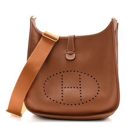 Hermes Taurillon Clemence Evelyne III Gold 1 of 12