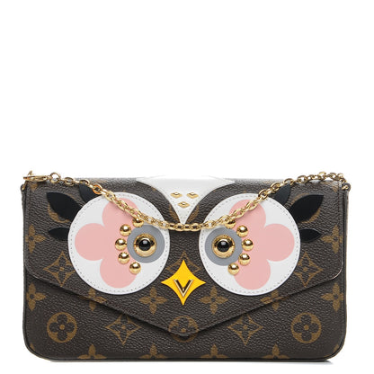 Louis Vuitton Monogram Lovely Birds Pochette Felicie Chain Wallet 1 of 8