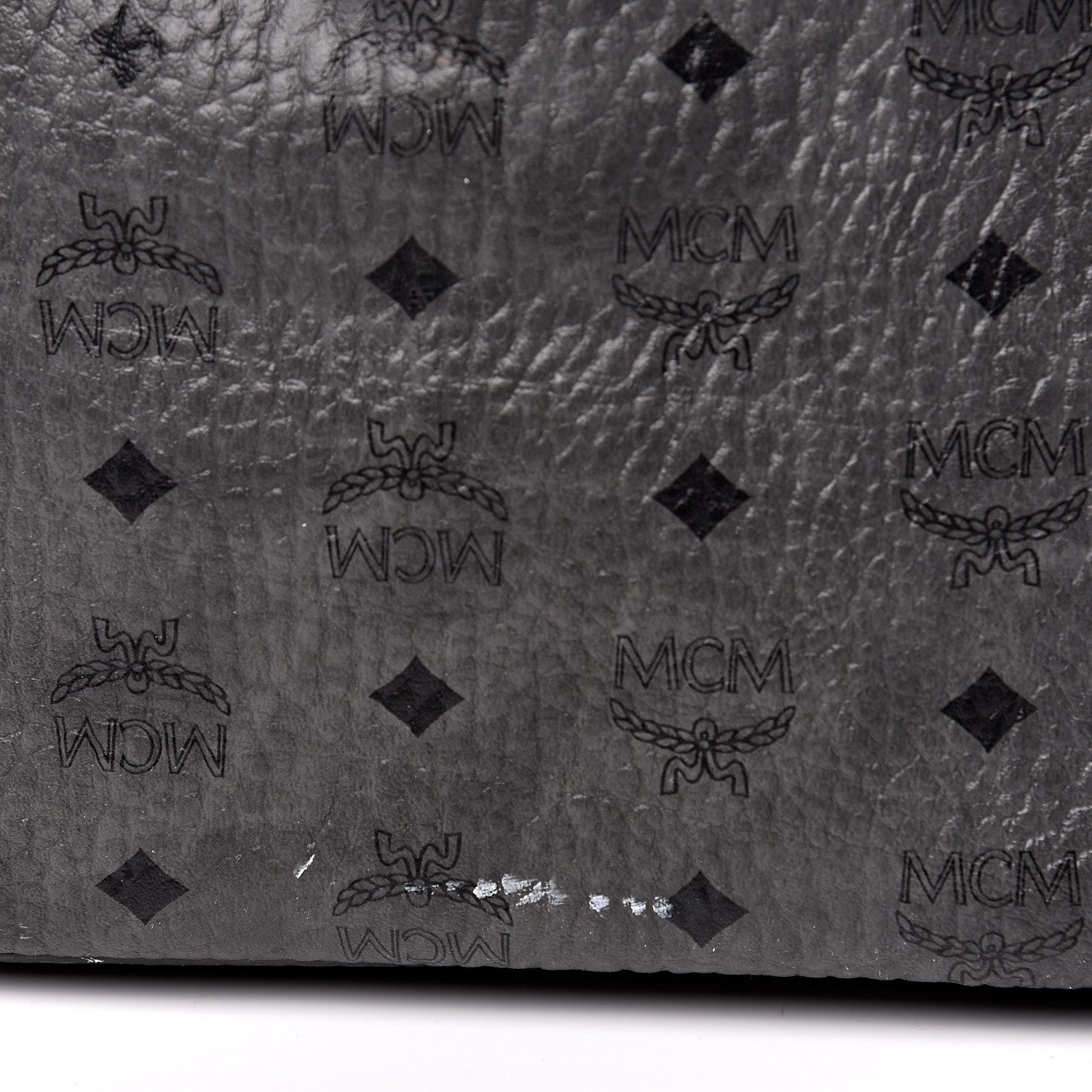 MCM Visetos Medium Liz Reversible Shopper Tote Phantom Grey 15 of 19