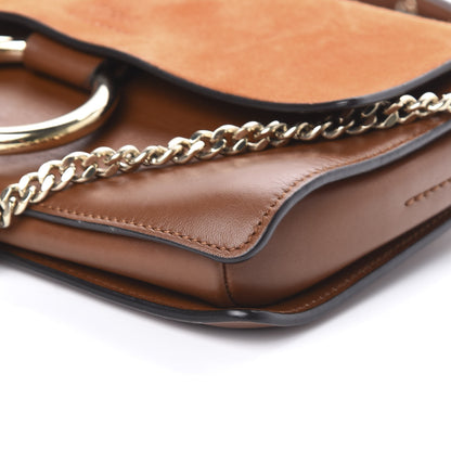 Chloe Suede Calfskin Small Faye Shoulder Bag Tobacco 9 of 11