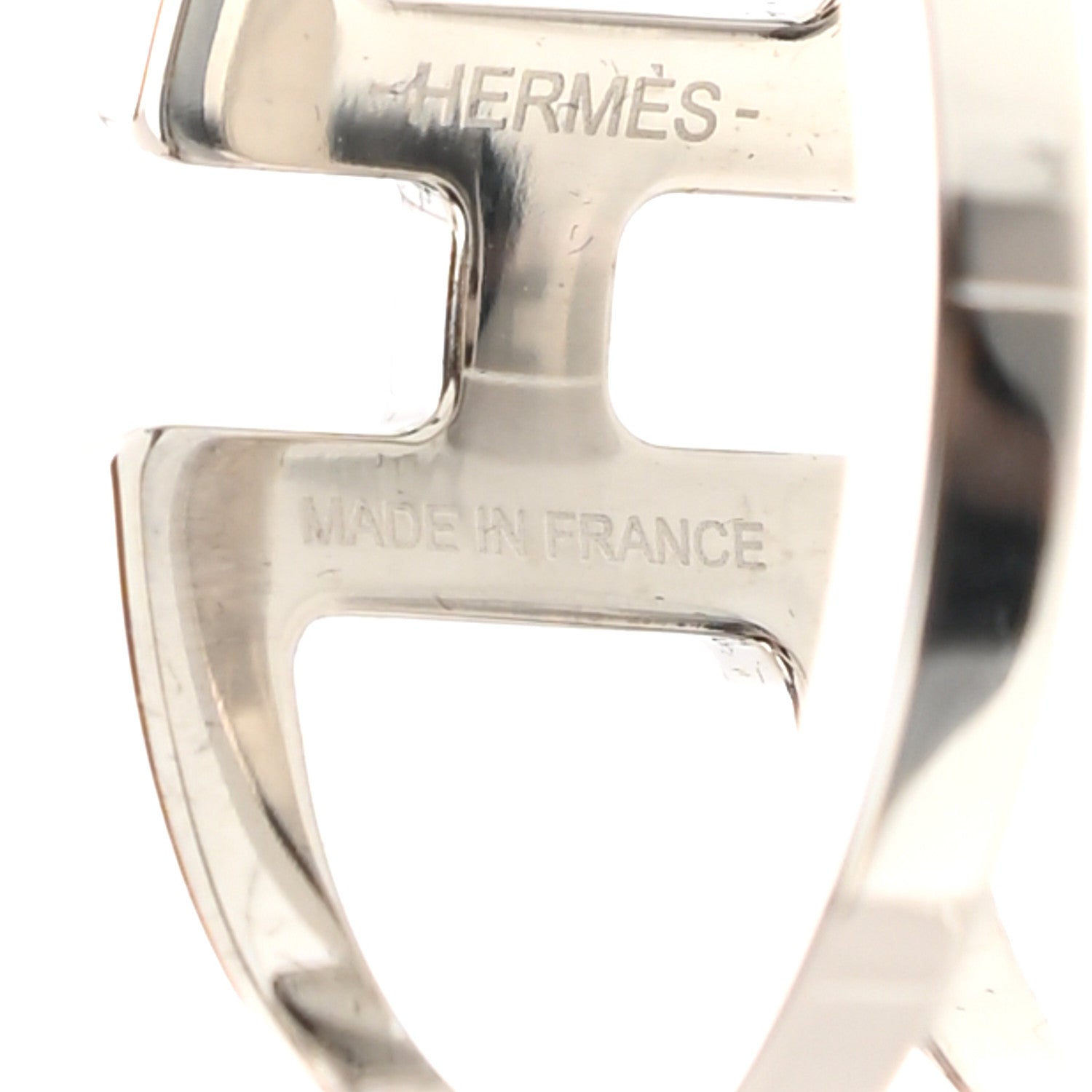 Hermes Palladium H en Rond Scarf Ring 4 of 5