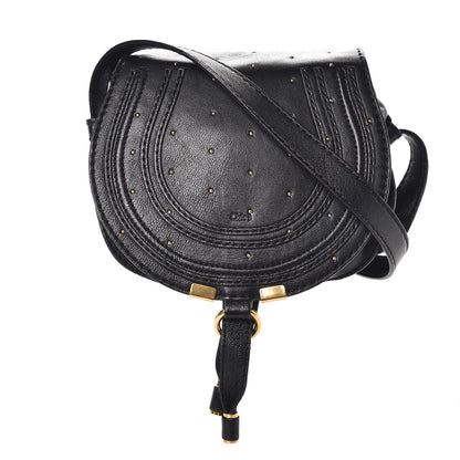 Chloe Calfskin Studded Mini Marcie Crossbody Bag Black 1 of 7