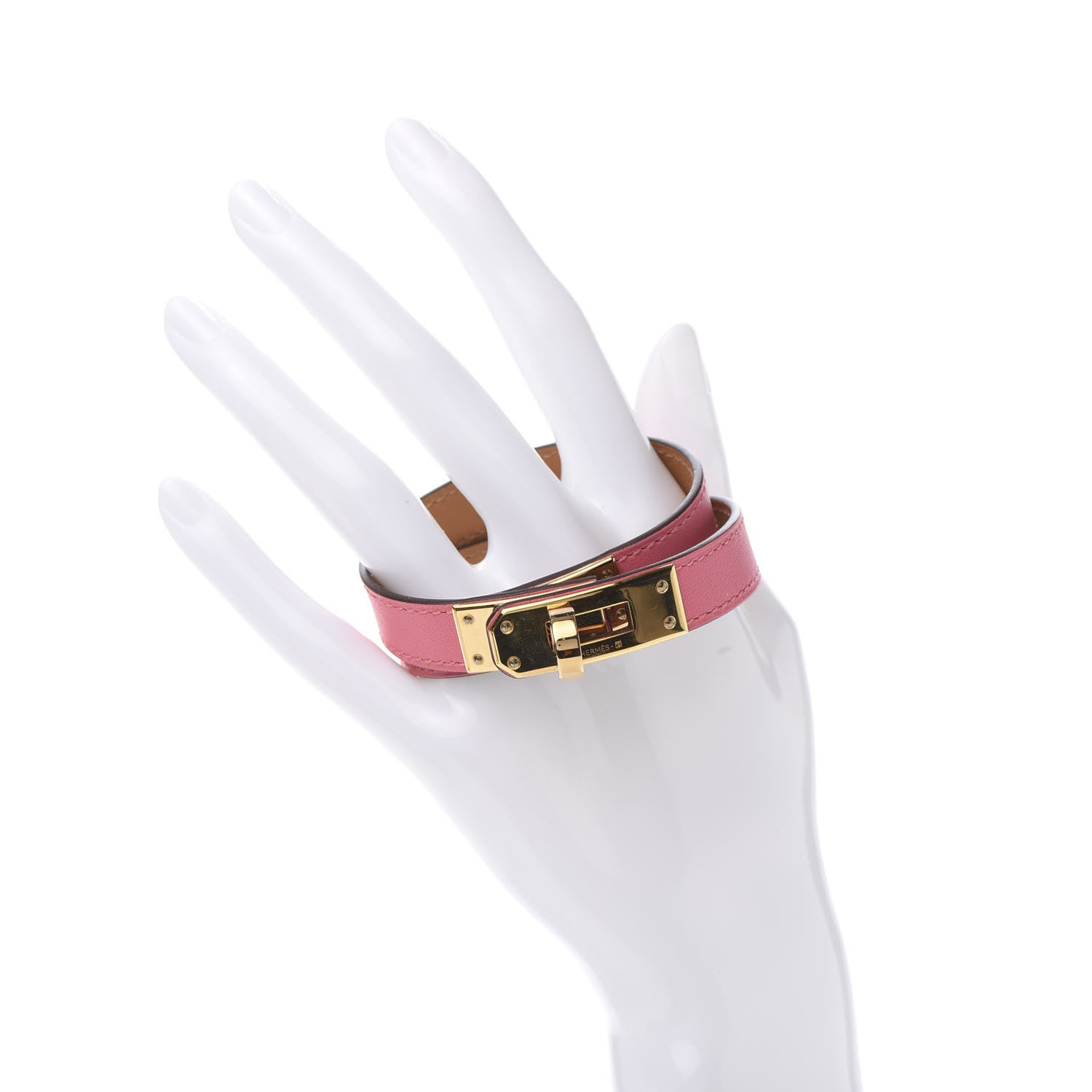 Hermes Swift Kelly Double Tour Bracelet T2 Rose Azalee 2 of 6