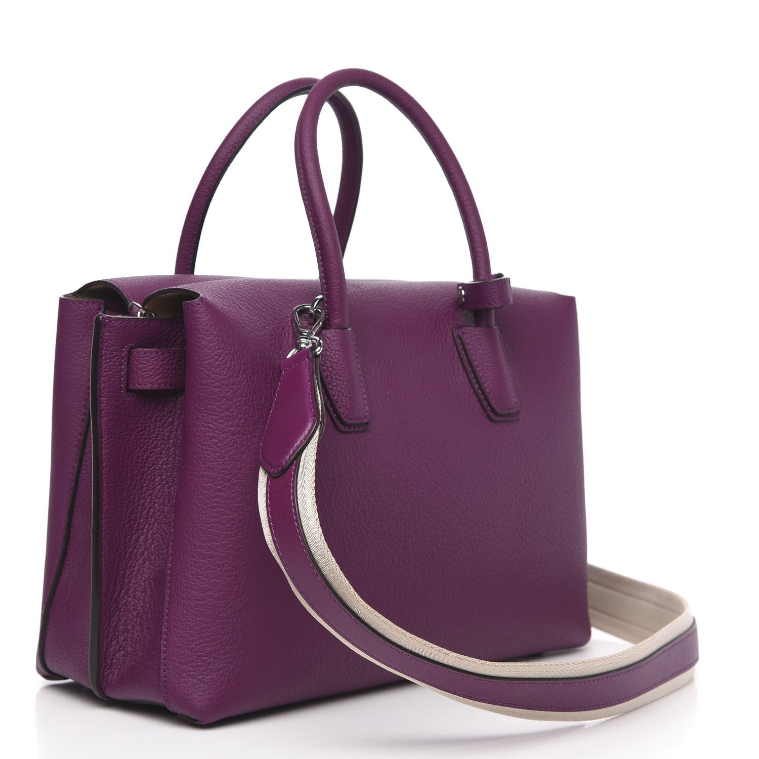 MCM Grained Calfskin Medium Milla Tote Mystic Purple 3 of 9