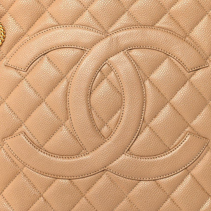 Chanel Caviar Quilted Medallion Tote Beige 8 of 11