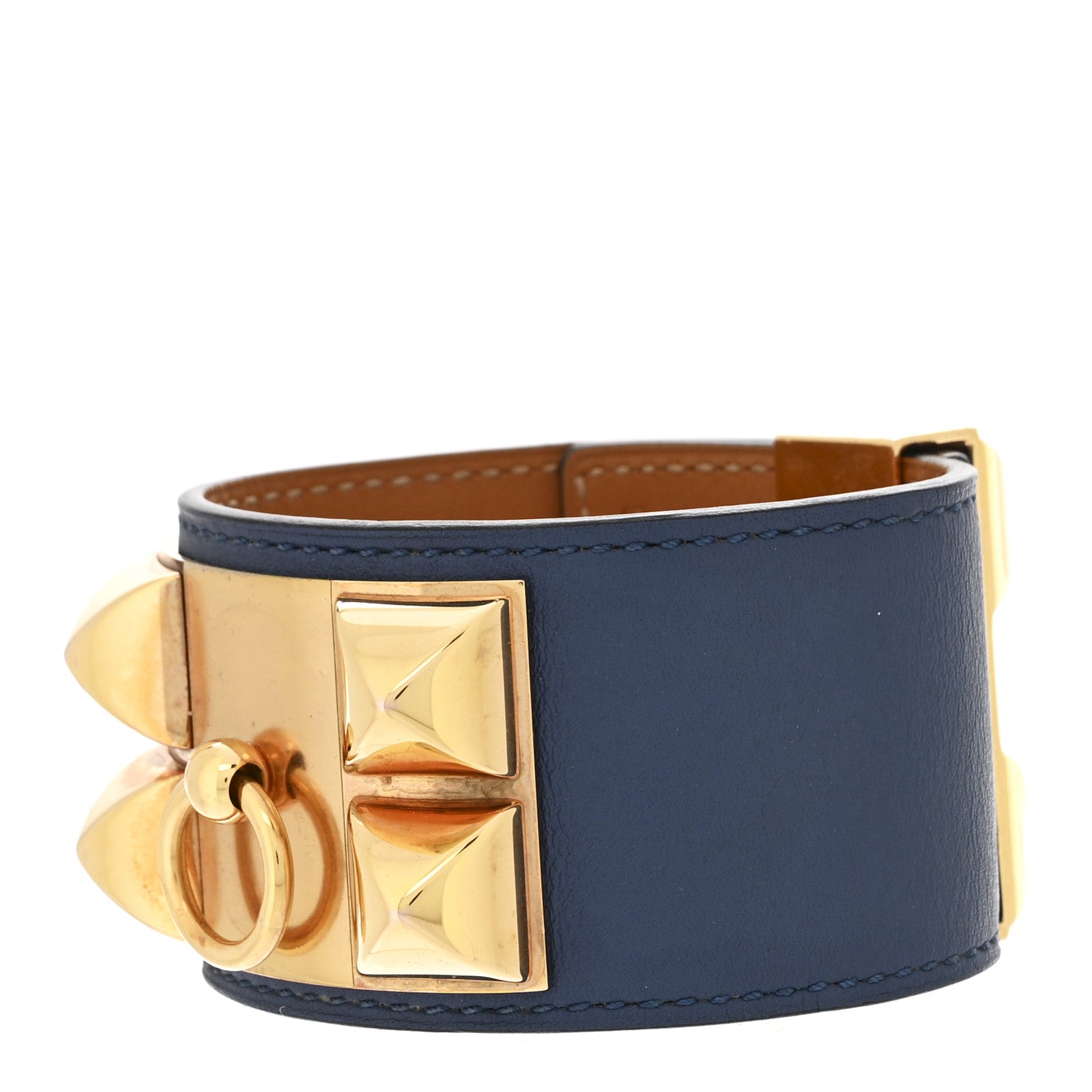 Hermes Swift Collier De Chien CDC Bracelet S Bleu Agate 1 of 6