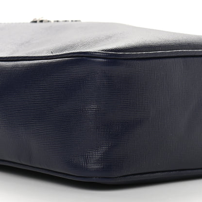 Versace Grained Calfskin Mens Messenger Bag Blue 7 of 8