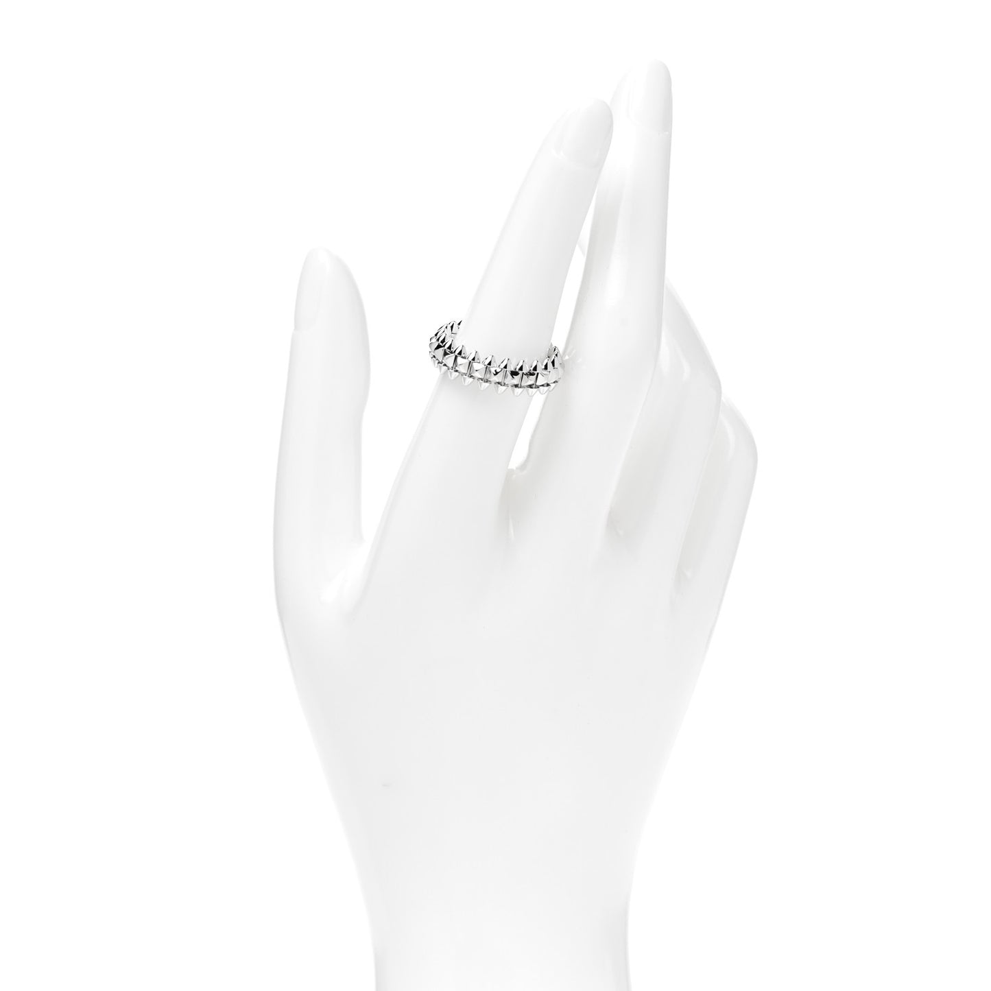 18K White Gold SM Clash De Cartier Ring 53 6.25