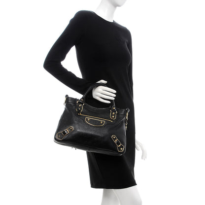 Balenciaga Chevre Gold Metallic Edge Hardware Town Black 3 of 8