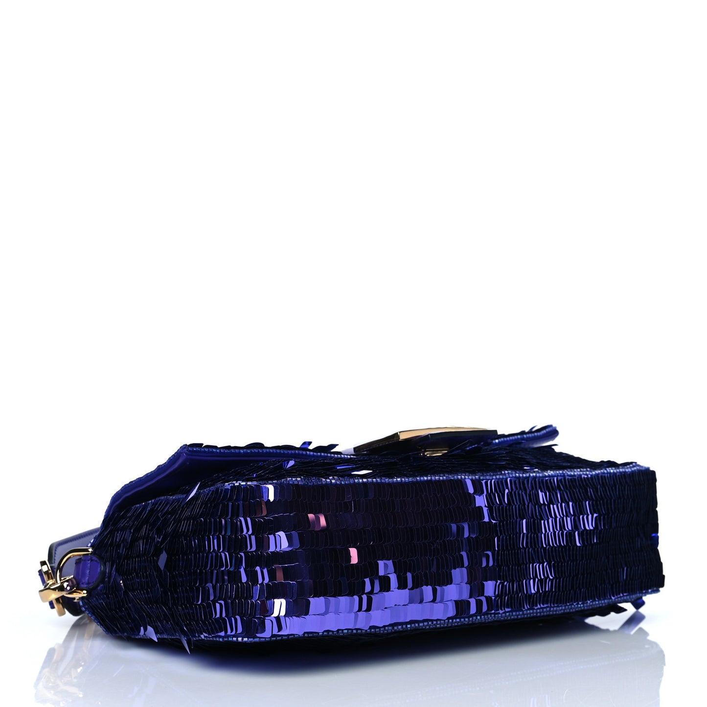 Sequin Paillettes Shiny Nappa Sex and the City Baguette Viola Purple Rain