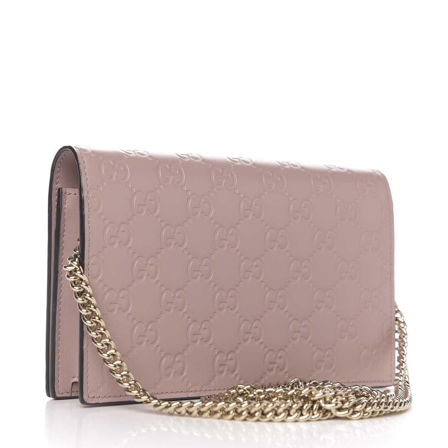 Guccissima Signature Bowy Chain Wallet Dark Cipria