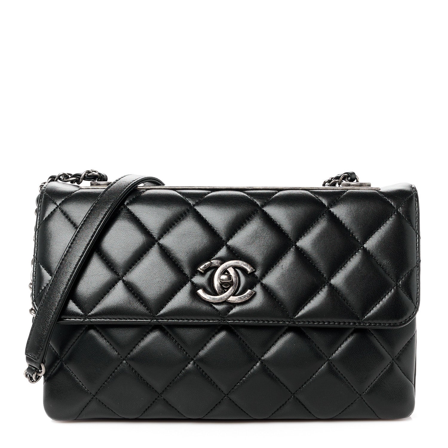 Chanel Lambskin Quilted Medium Trendy CC Flap Black 1 of 12