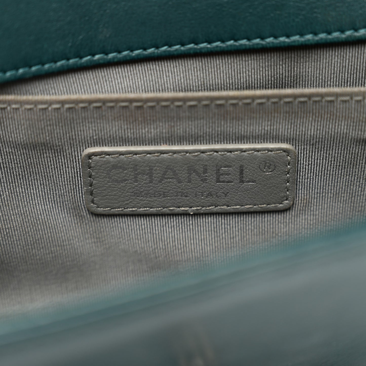 Velvet Quilted Small Boy Flap Turquoise