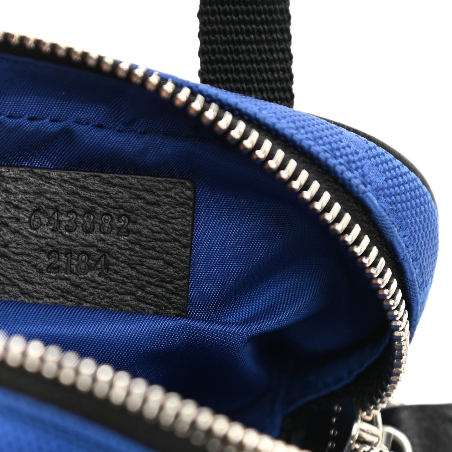 Econyl Nylon Monogram Off The Grid Shoulder Bag Guilted Blue Black