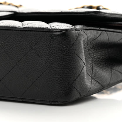 Chanel Caviar Quilted Medium Double Flap Black 10 of 15