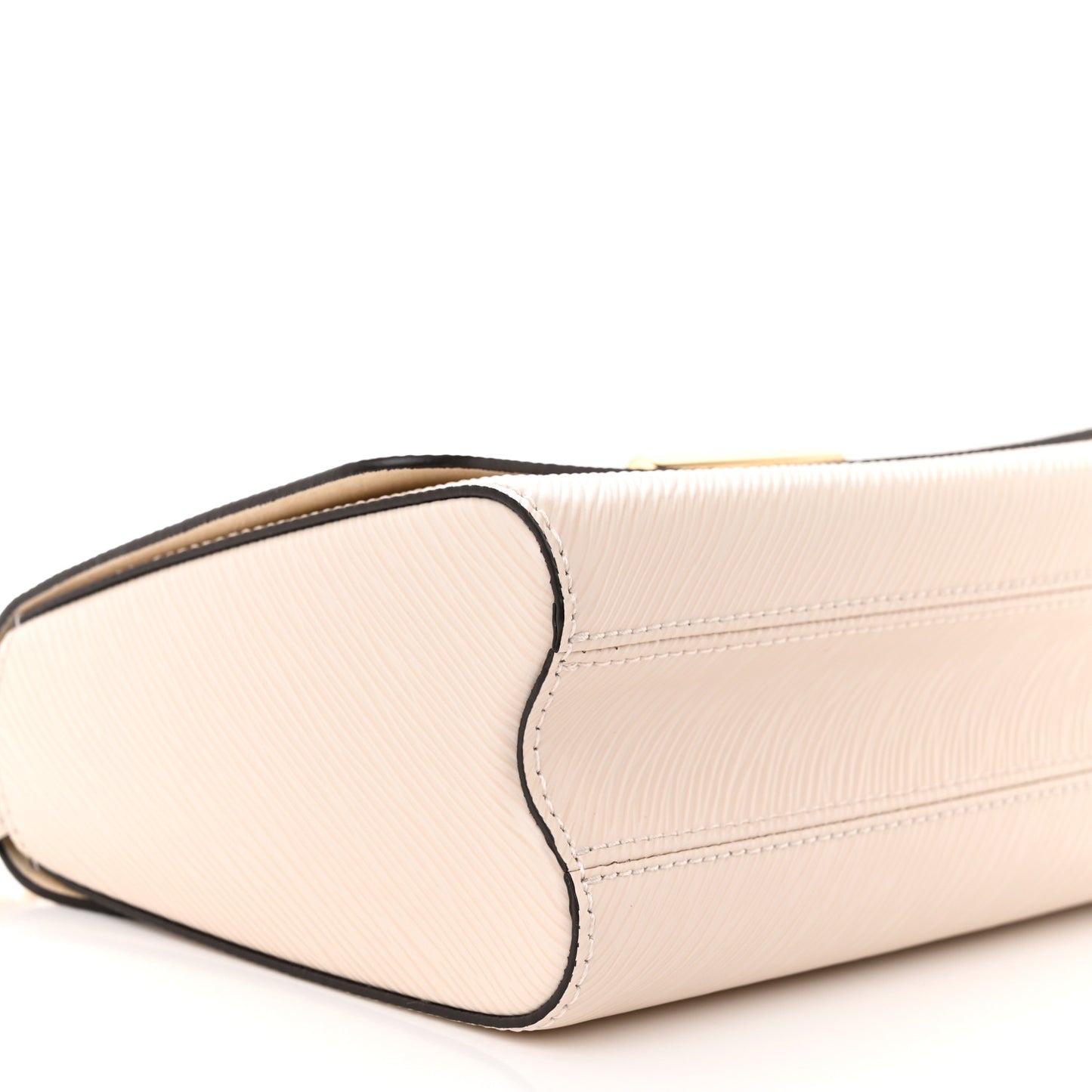Epi Twist Monogram Flower Chain Shoulder Bag MM Quartz White
