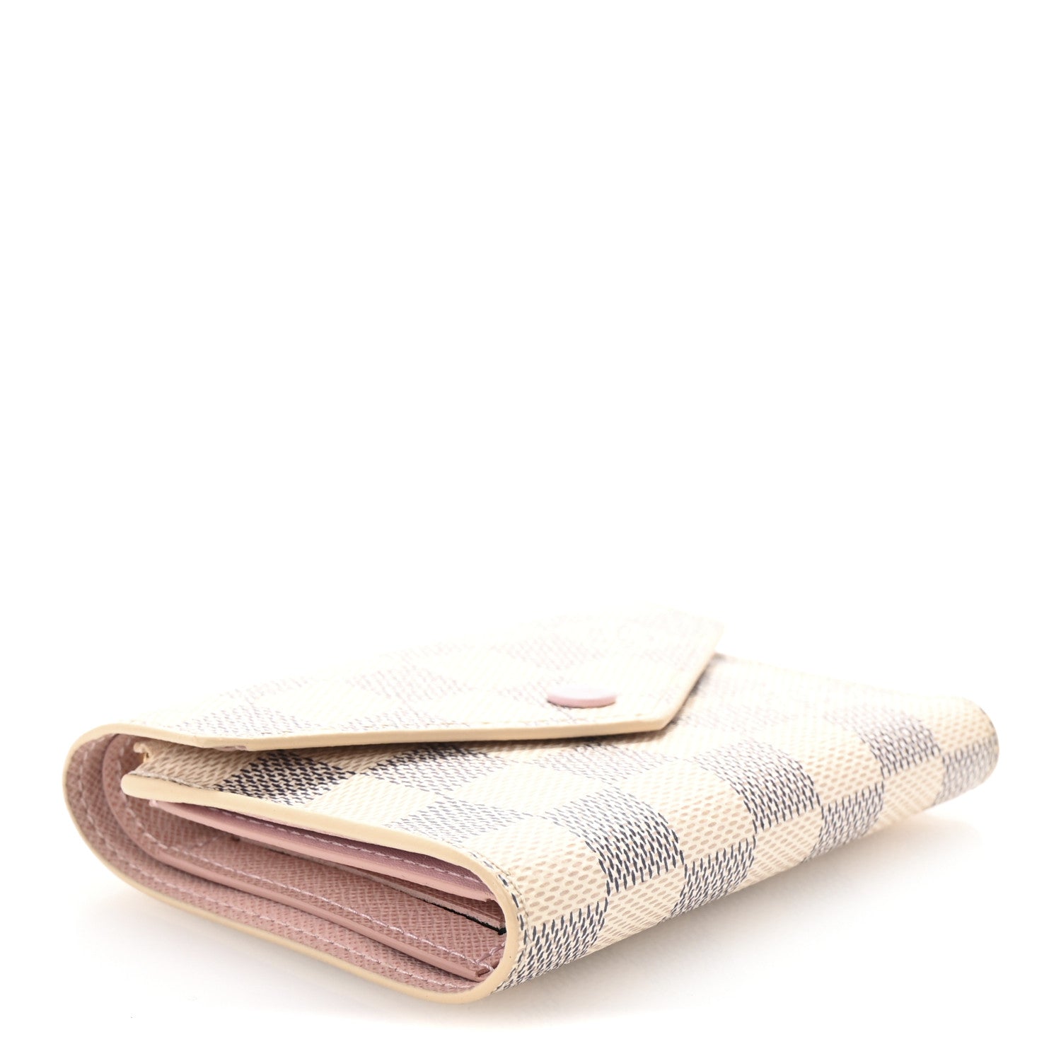 Louis Vuitton Damier Azur Victorine Wallet Rose Ballerine 4 of 6