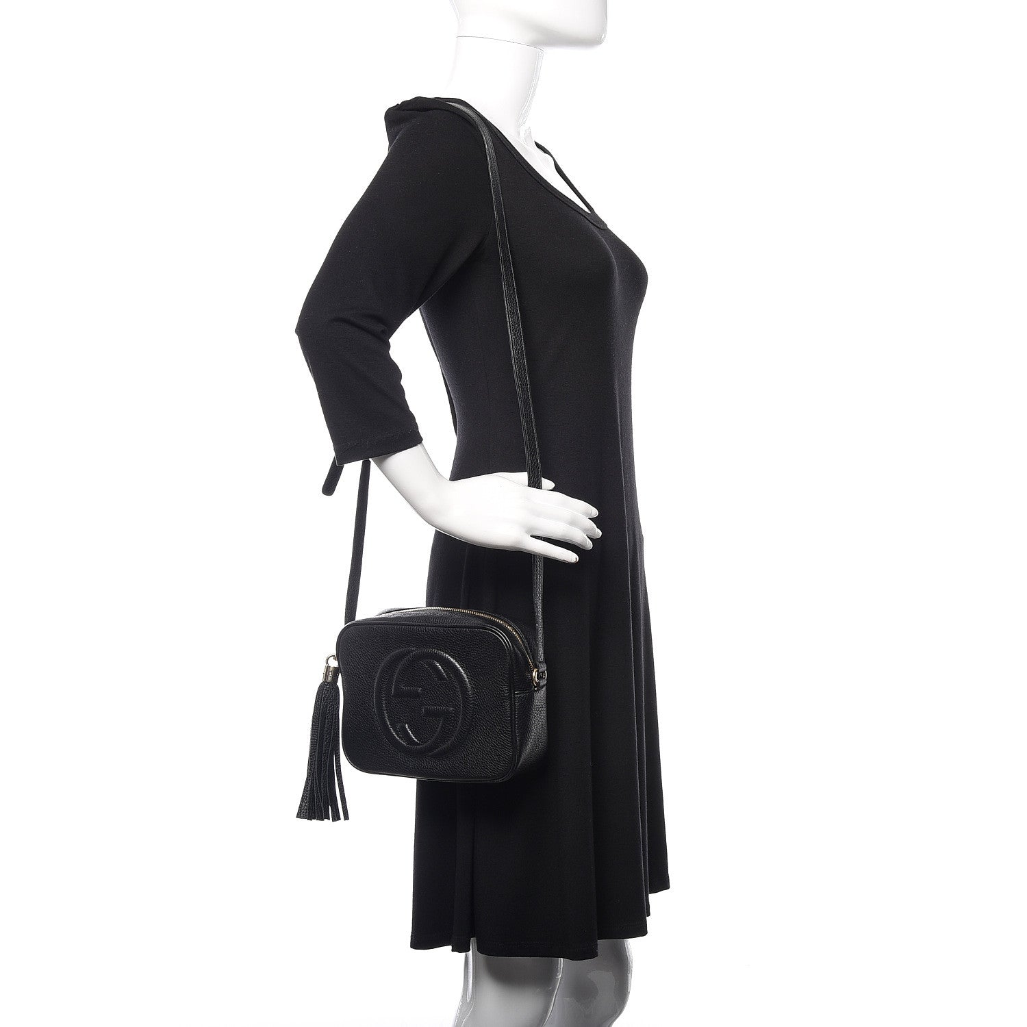 Gucci Pebbled Calfskin Small Soho Disco Bag Black 2 of 14