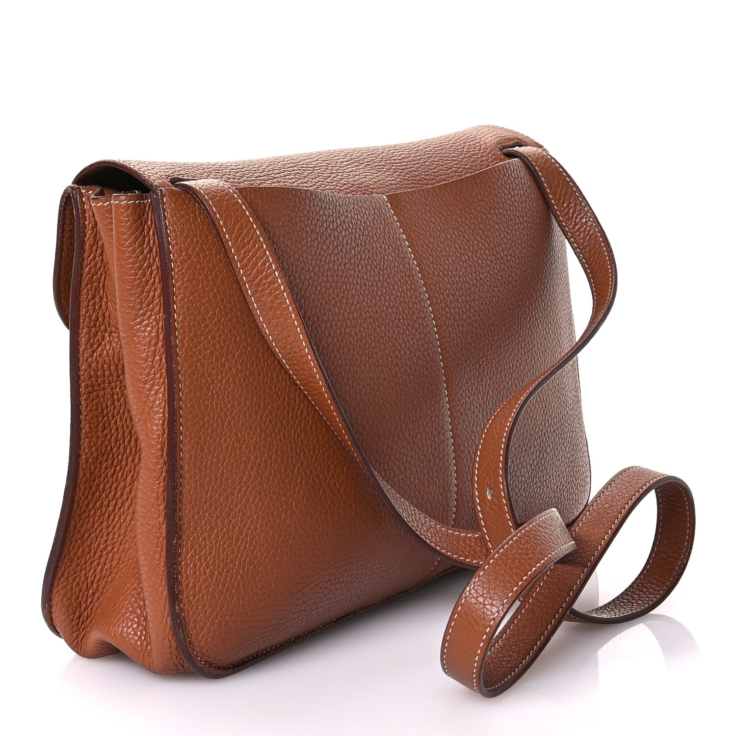Hermes Taurillon Clemence Halzan 31 Gold 3 of 14