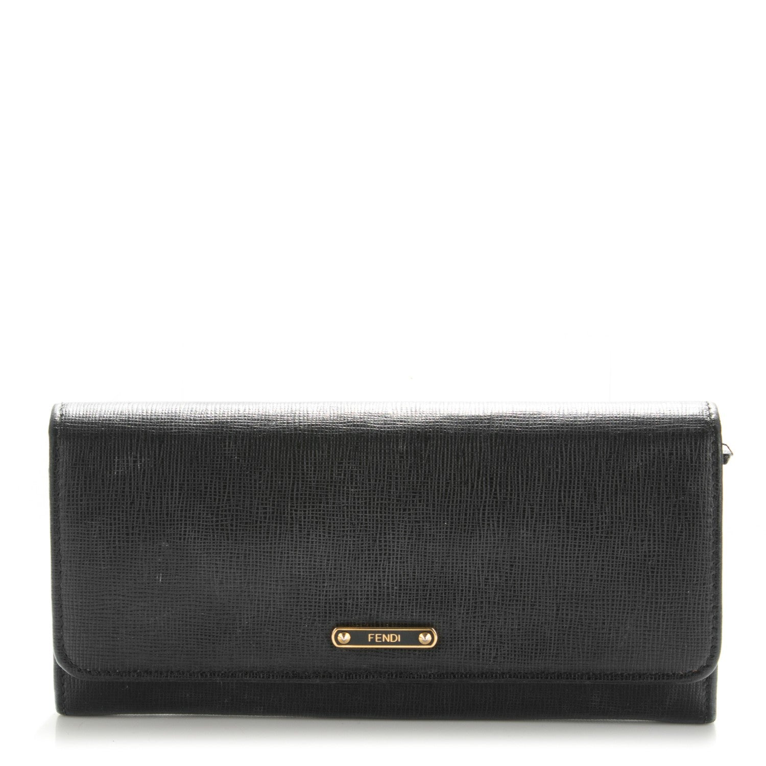 Fendi Vitello Elite Continental Wallet Black 1 of 7