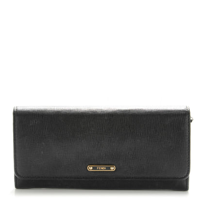 Fendi Vitello Elite Continental Wallet Black 1 of 7