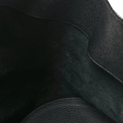 Khaite Pebbled Sport Calfskin Medium Lotus Tote Black 11 of 11