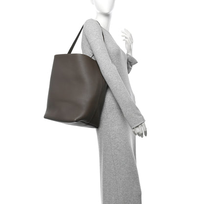 The Row Grained Calfskin Large N/S Park Tote French Grey 2 of 11