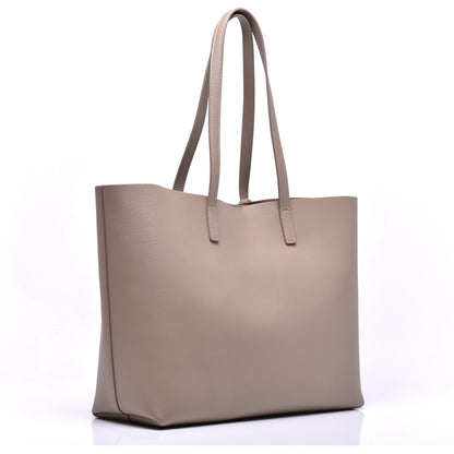 Saint Laurent Calfskin Large Shopping Tote Taupe 3 of 9