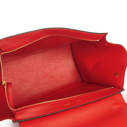 Celine Drummed Calfskin Suede Large Trapeze Coquelicot 5 of 10