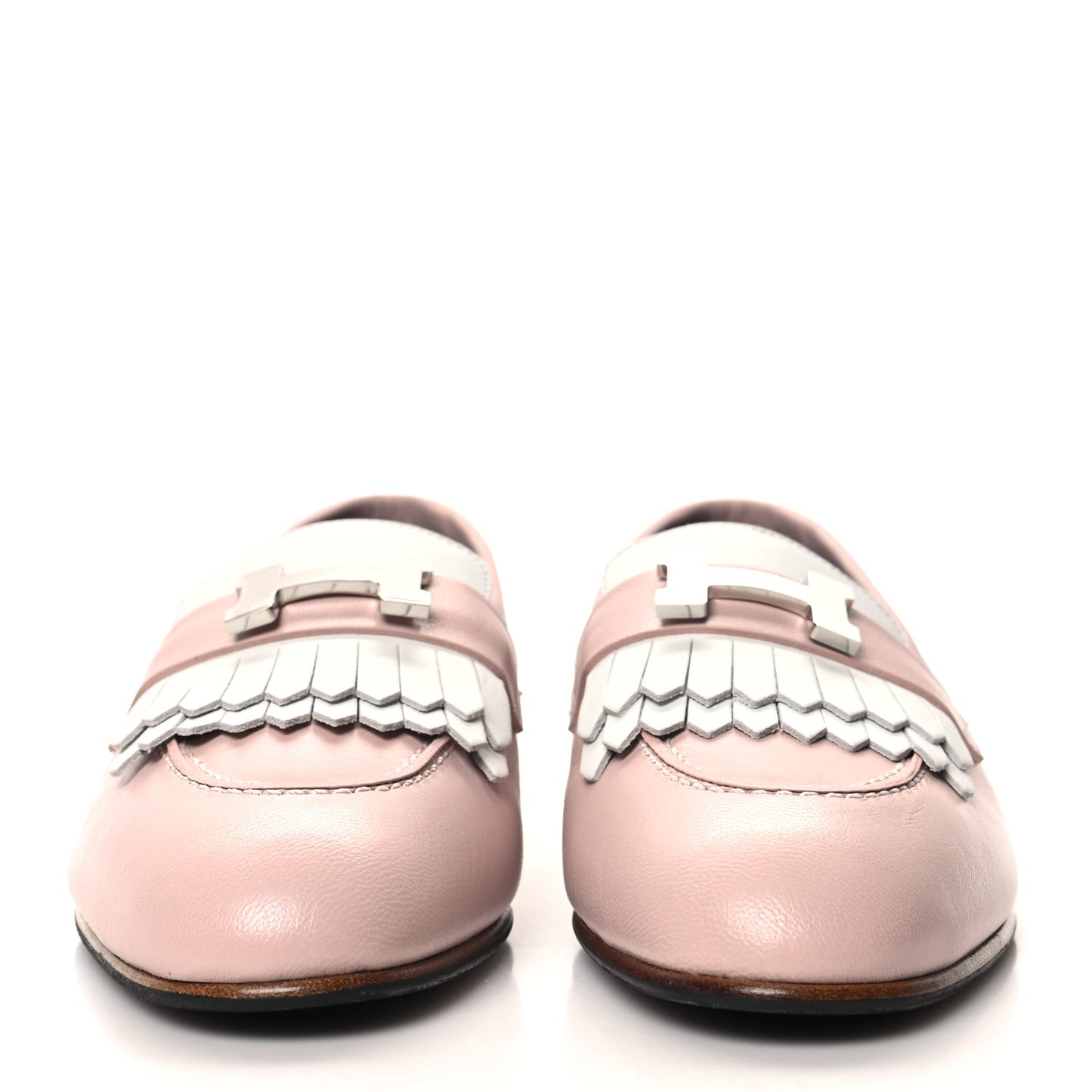 Goatskin Womens Royal Loafers 37 Rose Porcelain White