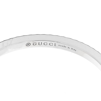 Gucci 18K White Gold Diamond GG Running Charm Ring 51 5.75 5 of 6