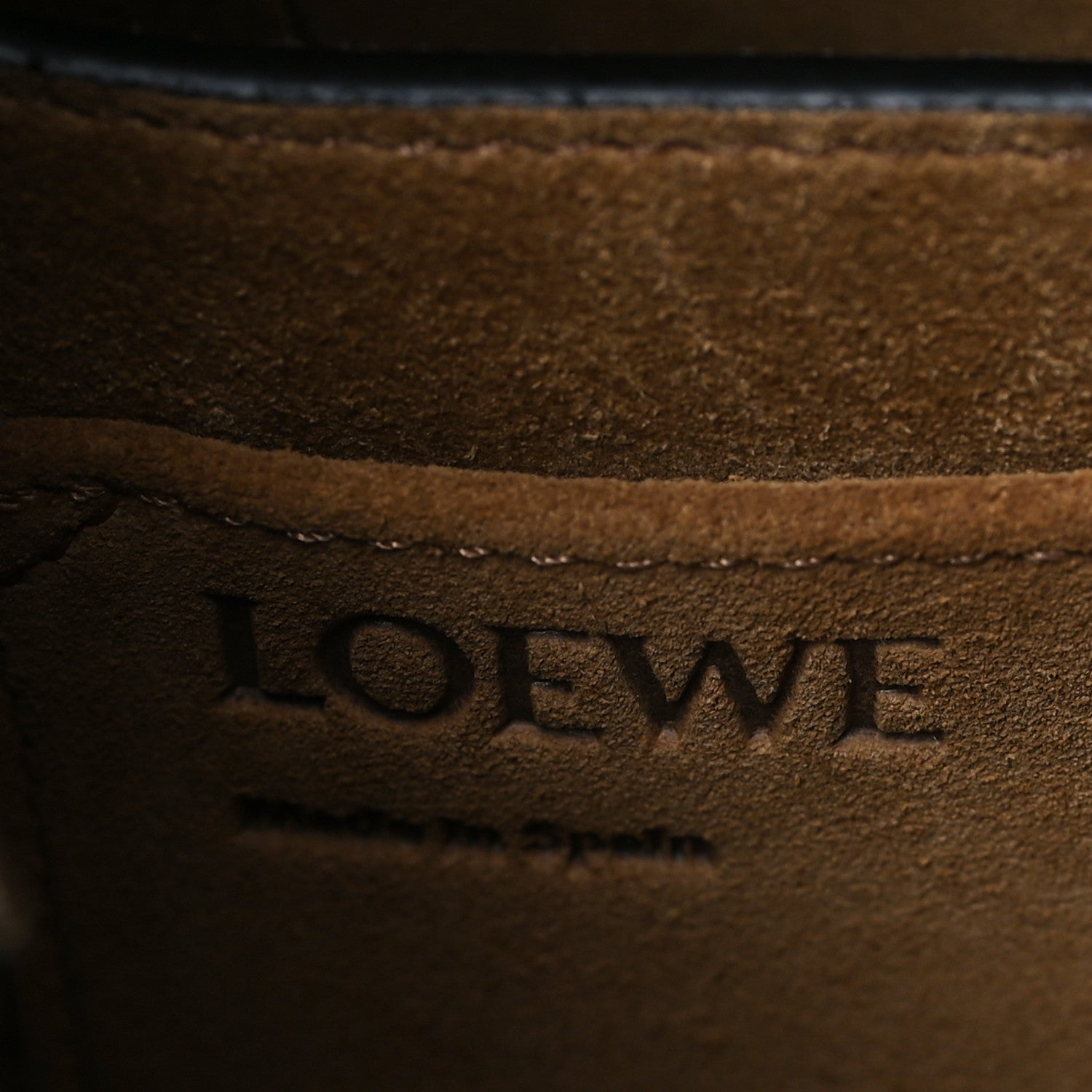 Loewe Calfskin Crochet Trim Small Gate Crossbody Bag Tan 6 of 8