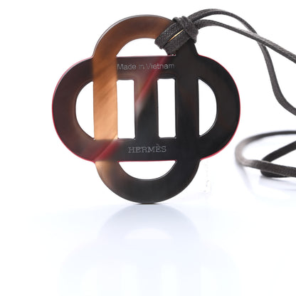 Hermes Buffalo Horn Isatis Pendant Necklace 4 of 6