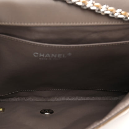 Chanel Patent Quilted Clutch with Chain Flap Grey 5 of 12